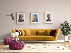 portreti v dnevni sobi - etno umetnost
